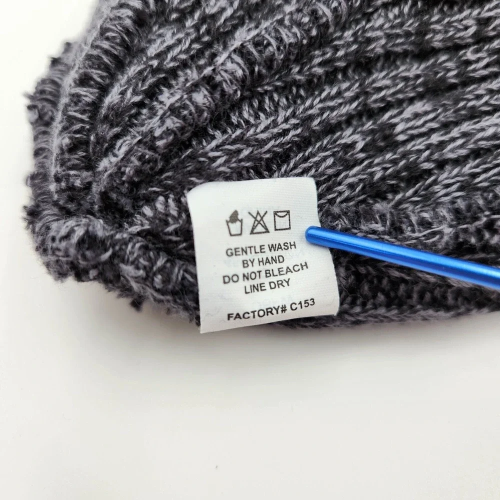Adidas Beanie Cap Men's OSFW Heather Gray‎ Cotton Knitted Logo Cuffed Winter